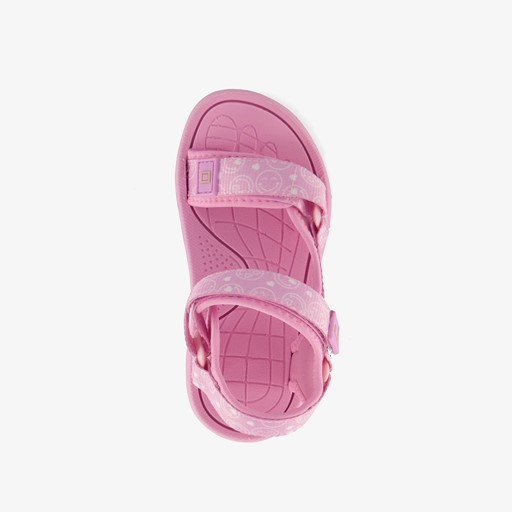 Meisjes sandalen met smileys roze