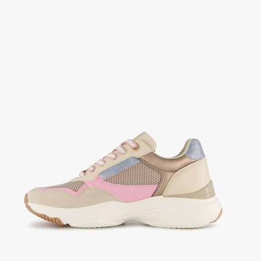 XX by dames dad sneakers beige roze