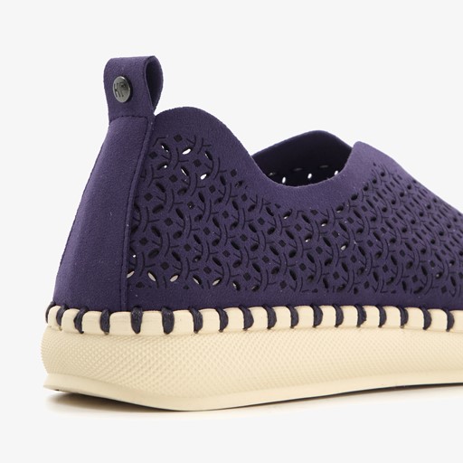 Daisy dames instappers donkerblauw