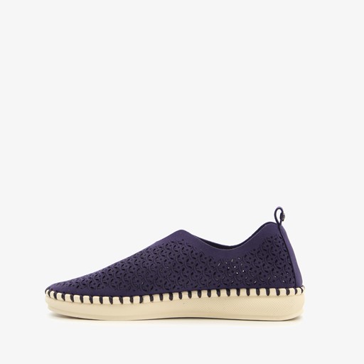 Daisy dames instappers donkerblauw