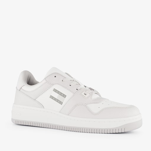 Leren heren sneakers lichtgrijs