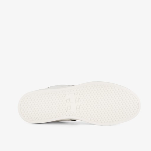 Leren heren sneakers wit blauw