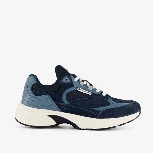 Suede heren dad sneakers blauw
