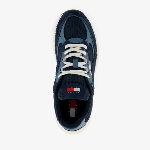 Suede heren dad sneakers blauw