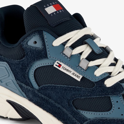 Suede heren dad sneakers blauw