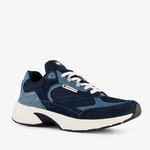 Suede heren dad sneakers blauw