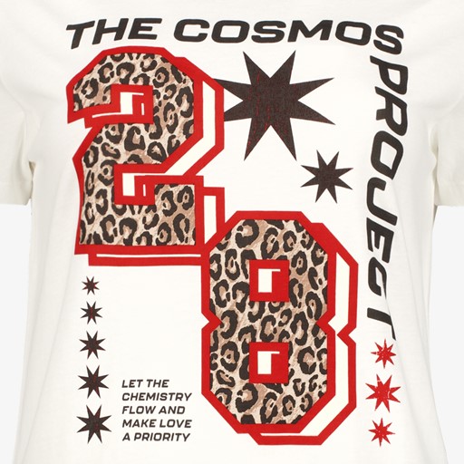Dames T-shirt met print wit