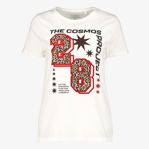 Dames T-shirt met print wit