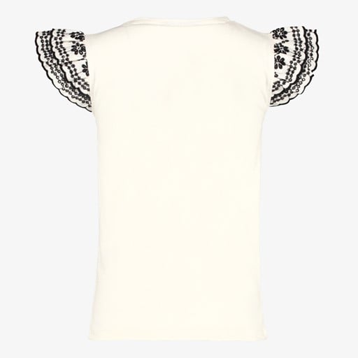 Meisjes top met vlindermouwtjes wit