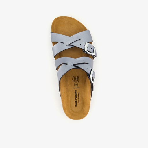 Dames bio slippers zilvergrijs