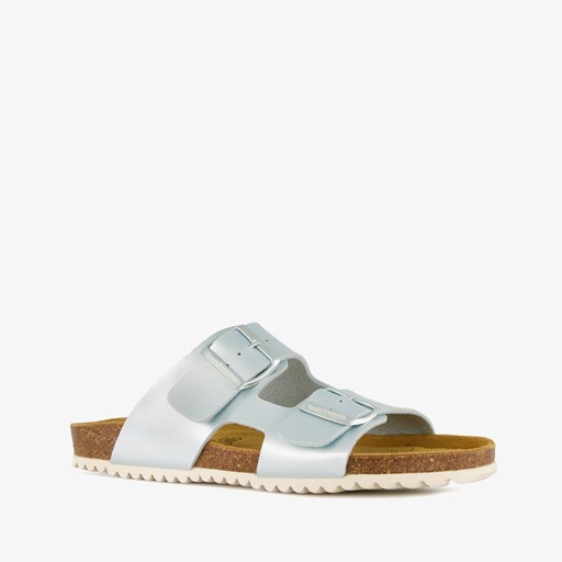 Dames bio slippers lichtblauw