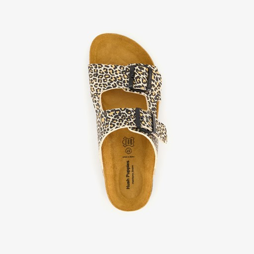 Dames bio slippers luipaardprint