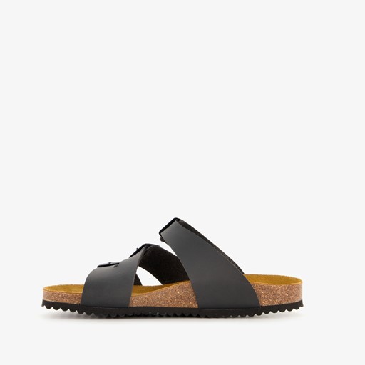 Dames bio slippers zwart