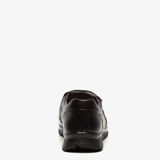 Leren heren instappers zwart