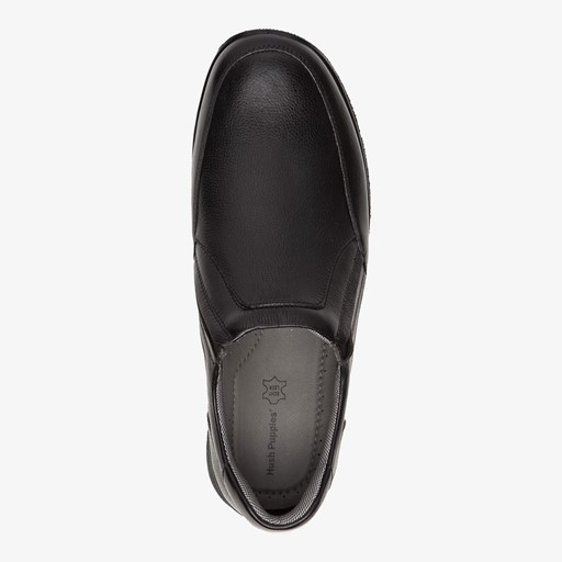 Leren heren instappers zwart