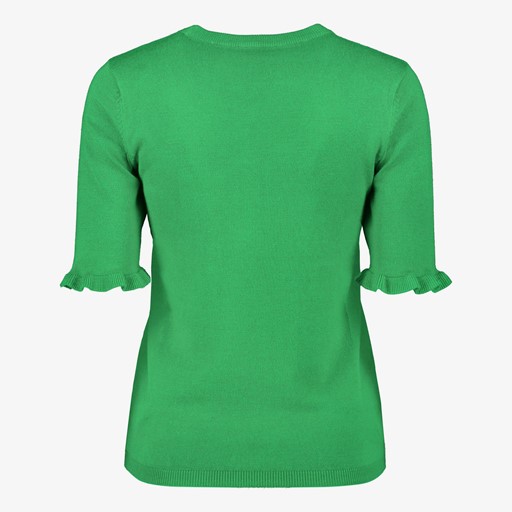 Dames trui met halflange mouw groen