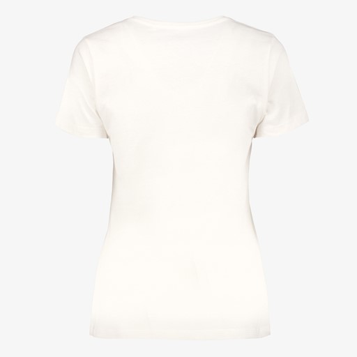 Dames T-shirt met print ecru