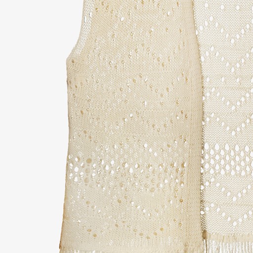 Gebreide dames gilet beige