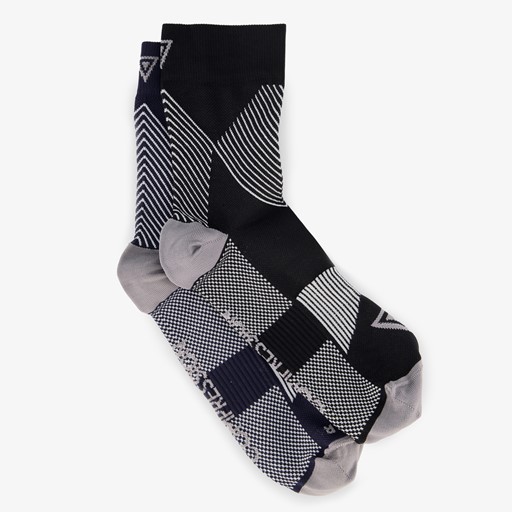 2 paar halflange compressiesokken blauw zwart