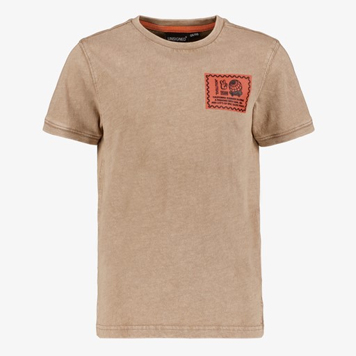 Jongens T-shirt met backprint beige