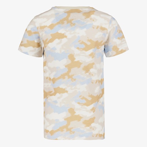 Jongens T-shirt camouflage beige blauw