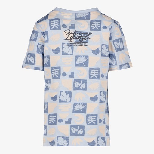 Jongens T-shirt blauw beige