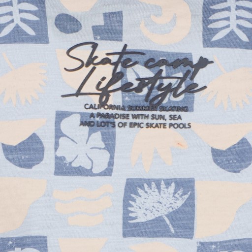 Jongens T-shirt blauw beige