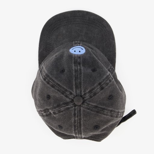 Jongens pet met smiley grijs