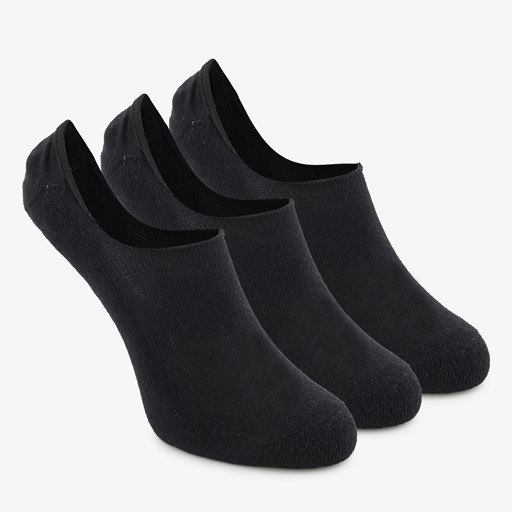 3 paar heren badstof sneakersokken zwart