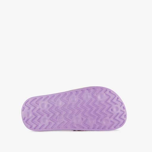 Kinder badslippers lila met glitters