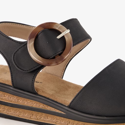 Dames sandalen zwart bruin