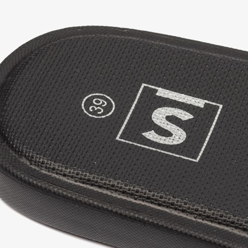 Dames badslippers zwart