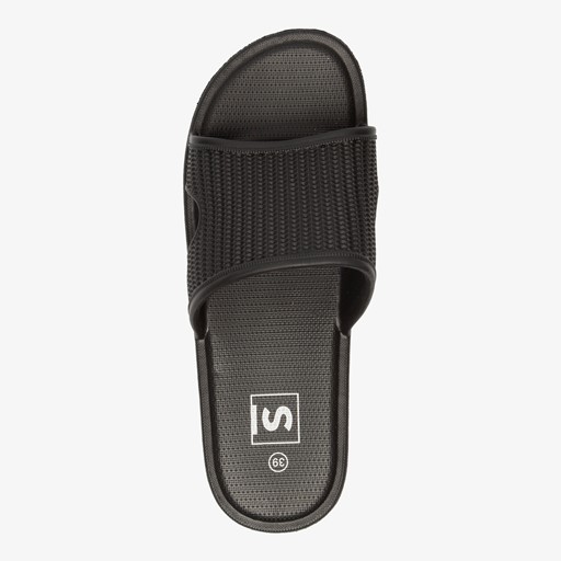 Dames badslippers zwart