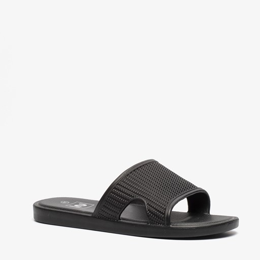 Dames badslippers zwart