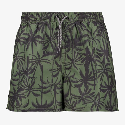 Heren zwemshort met palmbomen groen