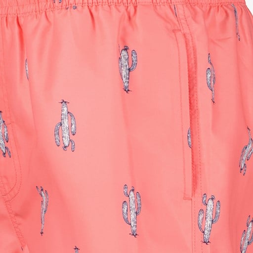 Heren zwemshort met cactussen roze