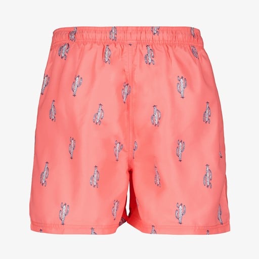 Heren zwemshort met cactussen roze