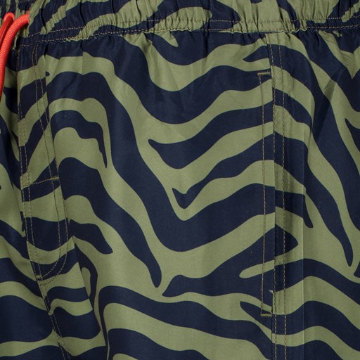Heren zwemshort zebraprint groen zwart
