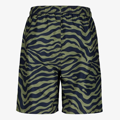 Heren zwemshort zebraprint groen zwart