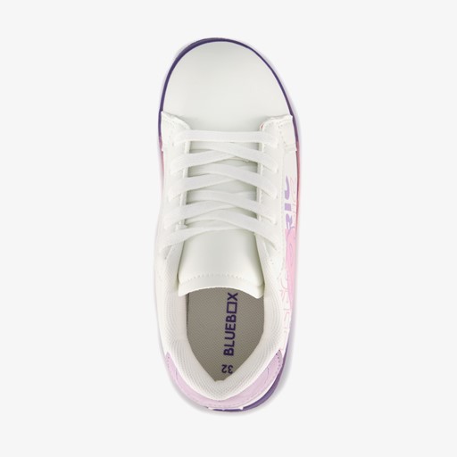 Meisjes sneakers met smiley wit pastel