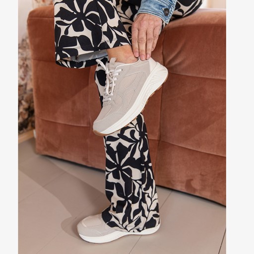 Dames dad sneakers beige