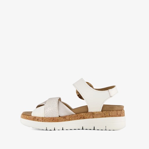 Leren dames sandalen wit