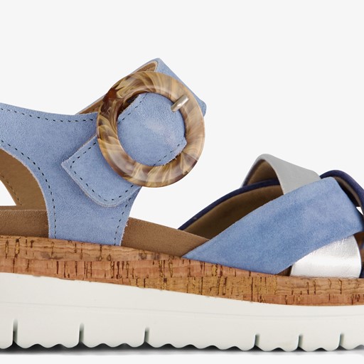 Leren dames sandalen blauw