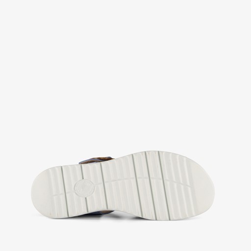 Leren dames sandalen blauw