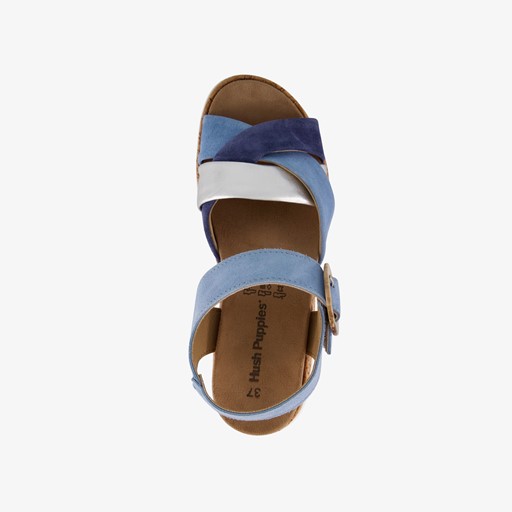 Leren dames sandalen blauw