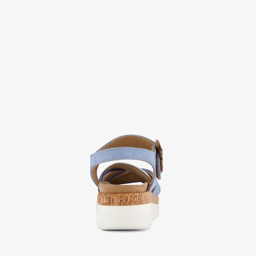 Leren dames sandalen blauw