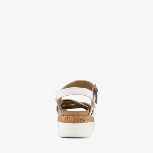 Leren dames sandalen wit