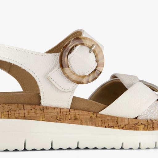Leren dames sandalen wit