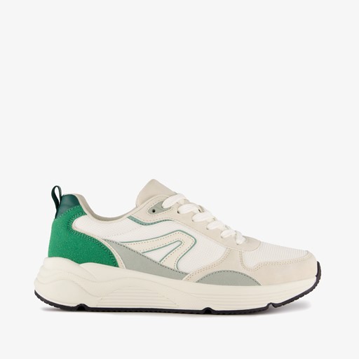 Heren sneakers wit groen