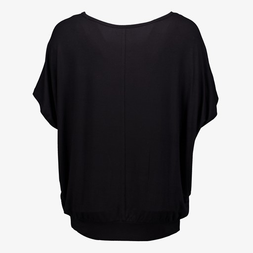 Dames top met vlindermouwen zwart